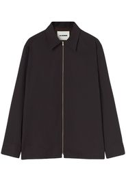 Jil Sander Giacca-camicia con zip - Marrone