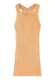 Jil Sander Blusa smanicata a coste - Arancione