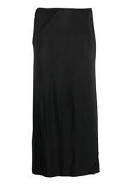 Jil Sander mid-rise straight midi skirt - Nero