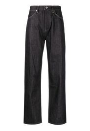 Jil Sander contrast-stitching cotton jeans - Blu