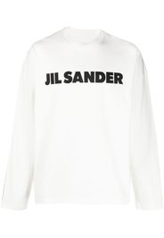 Jil Sander logo-print cotton sweatshirt - Bianco