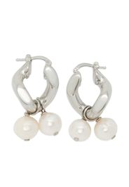 Jil Sander pearl-embellished drop earrings - Argento