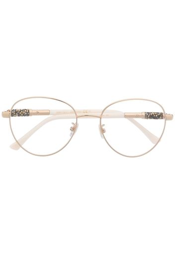 Jimmy Choo Eyewear Occhiali tondi con borchie - Toni neutri