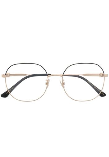 Jimmy Choo Eyewear Occhiali tondi bicolore - Oro