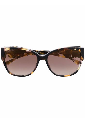 Jimmy Choo Eyewear tortoiseshell-effect cat-eye sunglasses - Nero