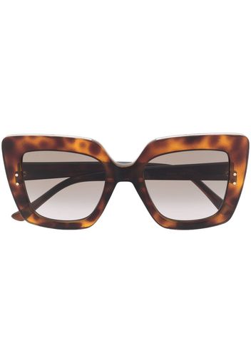 Jimmy Choo Eyewear Occhiali da sole con effetto tartarugato - Marrone