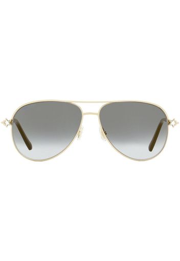 Jimmy Choo Eyewear Sansa pilot-frame sunglasses - Oro