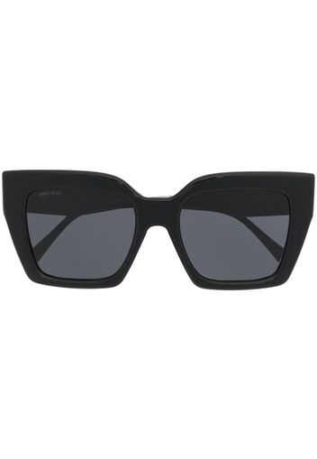 Jimmy Choo Eyewear logo-plaque oversize-frame sunglasses - Nero