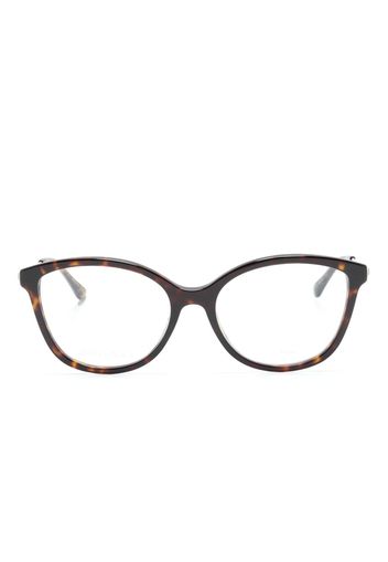 Jimmy Choo Eyewear Occhiali cat-eye con cristalli - Marrone