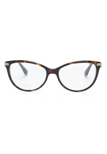 Jimmy Choo Eyewear Occhiali cat-eye con effetto tartarugato - Marrone