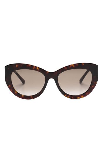 Jimmy Choo Eyewear tortoiseshell-effect cat-eye sunglasses - Nero