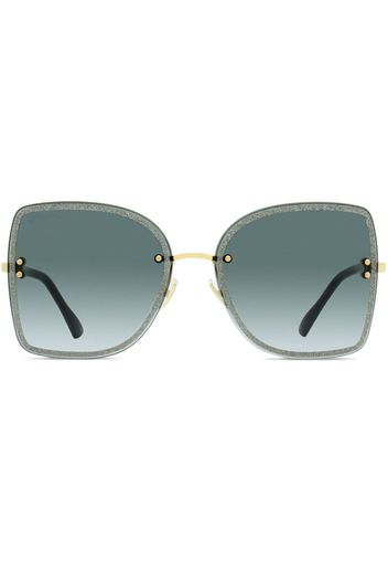 Jimmy Choo Eyewear Leti square-frame sunglasses - 2M29O Black/Gold