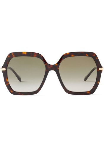 Jimmy Choo Eyewear Esther oversize-frame sunglasses - Marrone