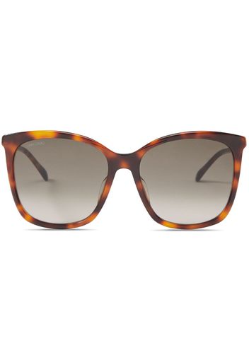 Jimmy Choo Eyewear Nerea oversize-frame sunglasses - Marrone