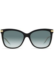 Jimmy Choo Eyewear Steff rectangular-frame sunglasses - 8079O Black/Gold