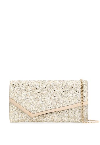 Emmie glitter-embellished clutch bag