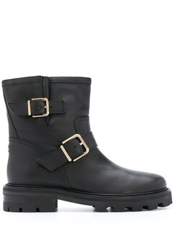 Youth buckle ankle boots
