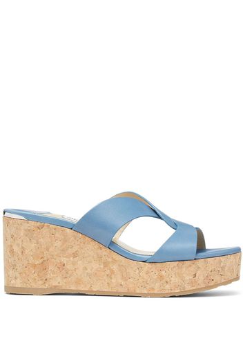 Jimmy Choo Atia 75mm platform sandals - Blu