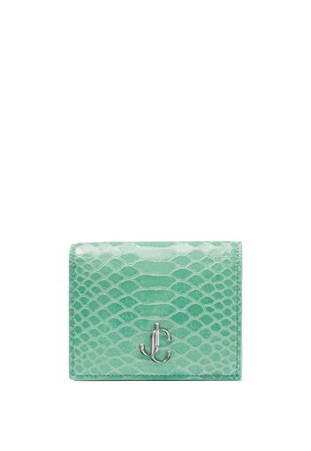 Jimmy Choo Hanne bi-fold leather wallet - Verde