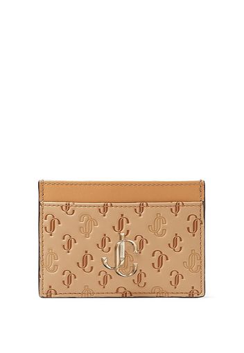 Jimmy Choo Umika logo-embossed cardholder - Marrone