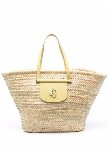 Jimmy Choo Macy woven tote bag - Toni neutri