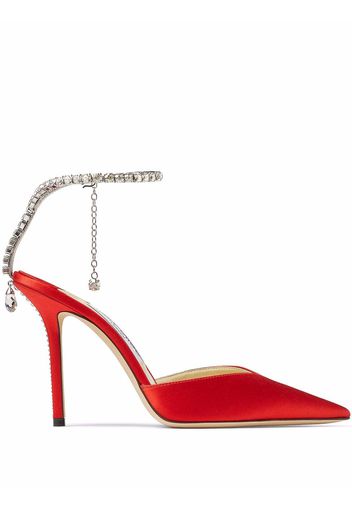 Jimmy Choo Saeda crystal-embellished pumps - Rosso