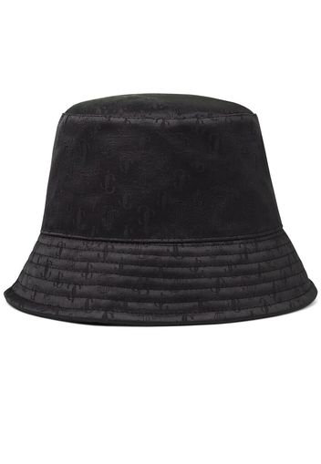 Jimmy Choo monogram-pattern bucket hat - Nero