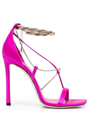 Jimmy Choo metallic-detail 110mm stiletto heels - Rosa