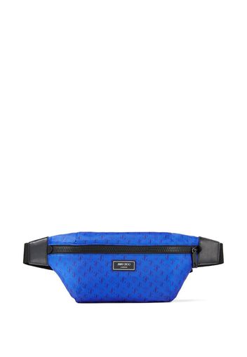 Jimmy Choo Finsley monogram-print belt bag - Blu