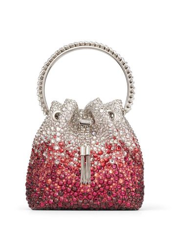 Jimmy Choo Borsa a secchiello Bon Bon con cristalli - Argento