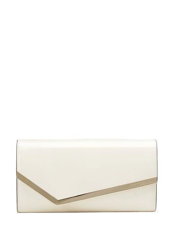 Jimmy Choo Emmie leather clutch bag - Bianco