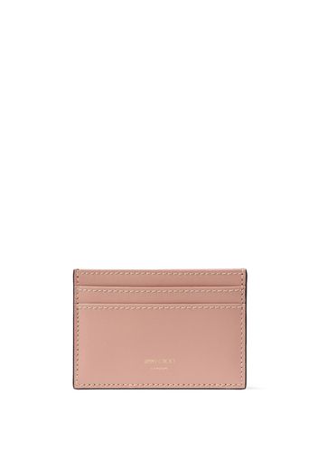 Jimmy Choo Umika logo-lettering leather cardholder - Rosa