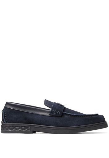 Jimmy Choo Josh Driver suede penny loafers - Blu