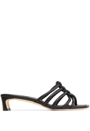 Jimmy Choo Carmel braided 35mm mules - Nero