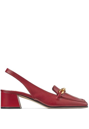 Jimmy Choo Diamond Tilda 45mm leather pumps - Rosso