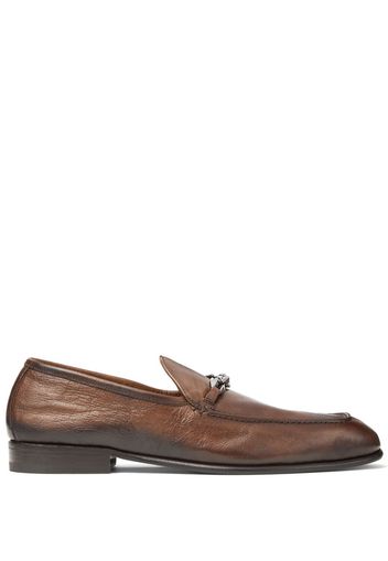 Jimmy Choo Marti Reverse leather loafers - Marrone