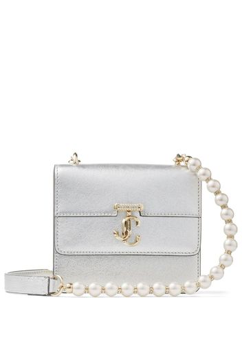 Jimmy Choo Varenne pearl-embellished shoulder bag - Argento