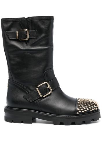 Jimmy Choo Biker II stud-embellished boots - Black