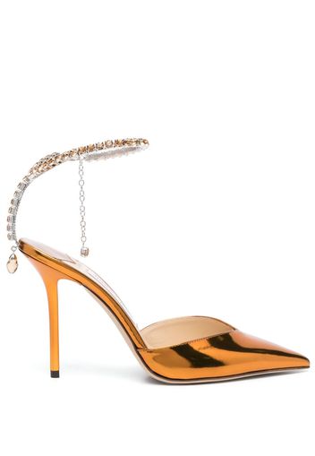 Jimmy Choo Saeda 100mm leather pumps - Arancione