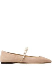 Jimmy Choo Ade square-toe ballerina shoes - Rosa