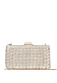 Jimmy Choo Clemmie crystal-embellished clutch bag - Toni neutri