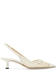 Jimmy Choo Amita 45mm slingback pumps - Bianco