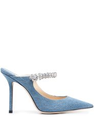 Jimmy Choo Bing 100mm denim mules - Blu