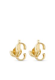Jimmy Choo logo-lettering stud earrings - Oro