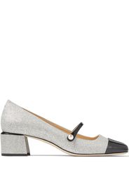 Jimmy Choo Pumps Elisa con glitter 45mm - Argento