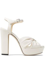 Jimmy Choo Heloise 120mm leather sandals - Bianco