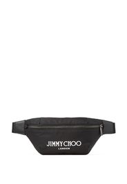 Jimmy Choo Finsley logo-print belt bag - Nero