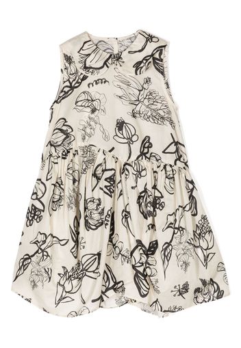 jnby by JNBY floral-print sleeveless dress - Marrone