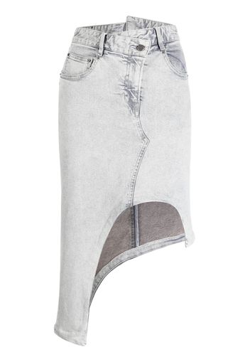 JNBY asymmetric-design denim skirt - Grigio