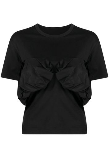 JNBY ruffled short-sleeve T-shirt - Nero